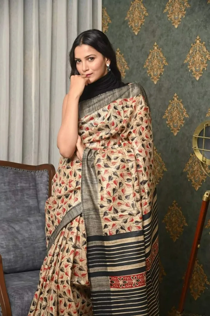 Ghicha Tussar Silk Saree