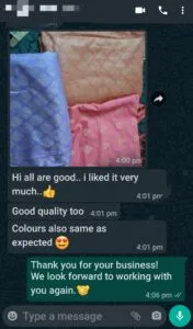 Customer feedback of aamir fashion textile