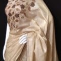 Cutwork Tussar Silk Saree with Blouse Piece