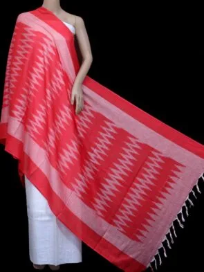 artisanal chic with our handwoven Cotton Ikat Dupattas