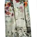 Pure Linen Digital Print Long Scarves for Women