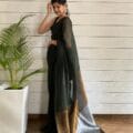 a women wear linen silk sarees in picture