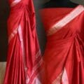 Pure Linen Sarees for Women with Blouse Piece