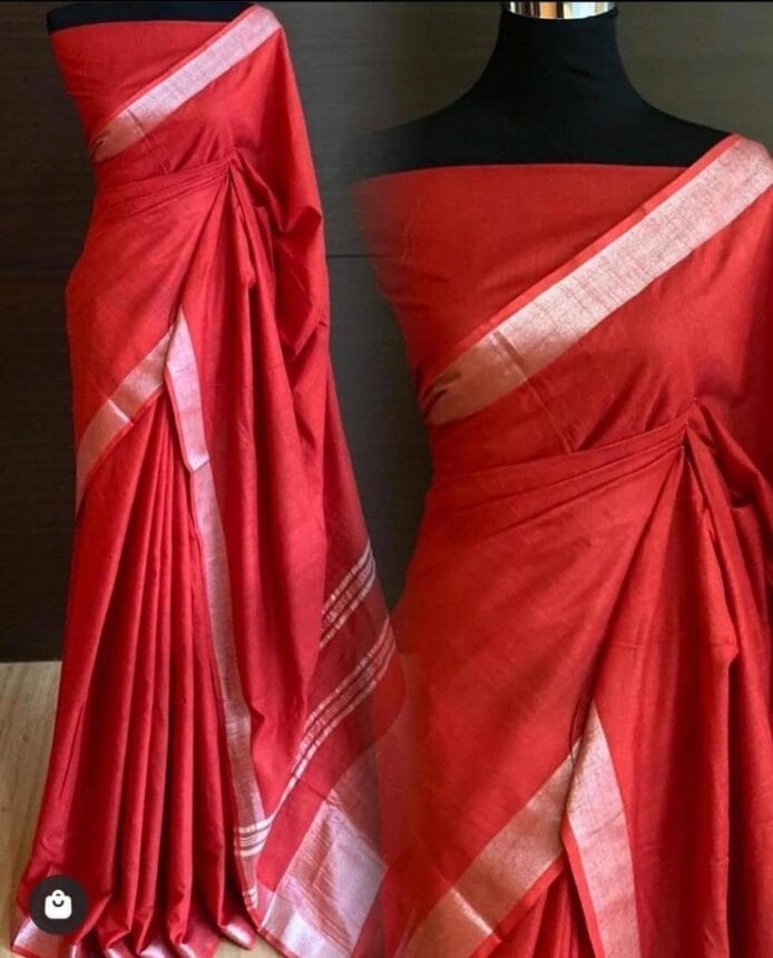 Pure Linen Sarees for Women with Blouse Piece