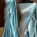 Pure Linen Sarees for Women with Blouse Piece