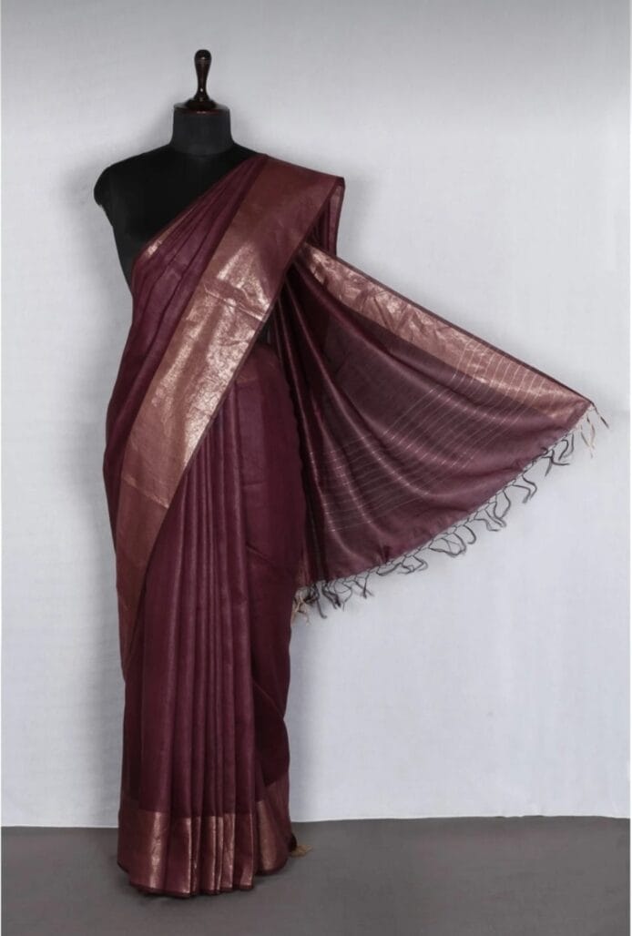 Tussar Muga Silk Saree