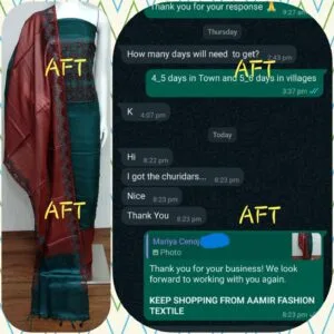 Customer feedback of aamir fashion textile