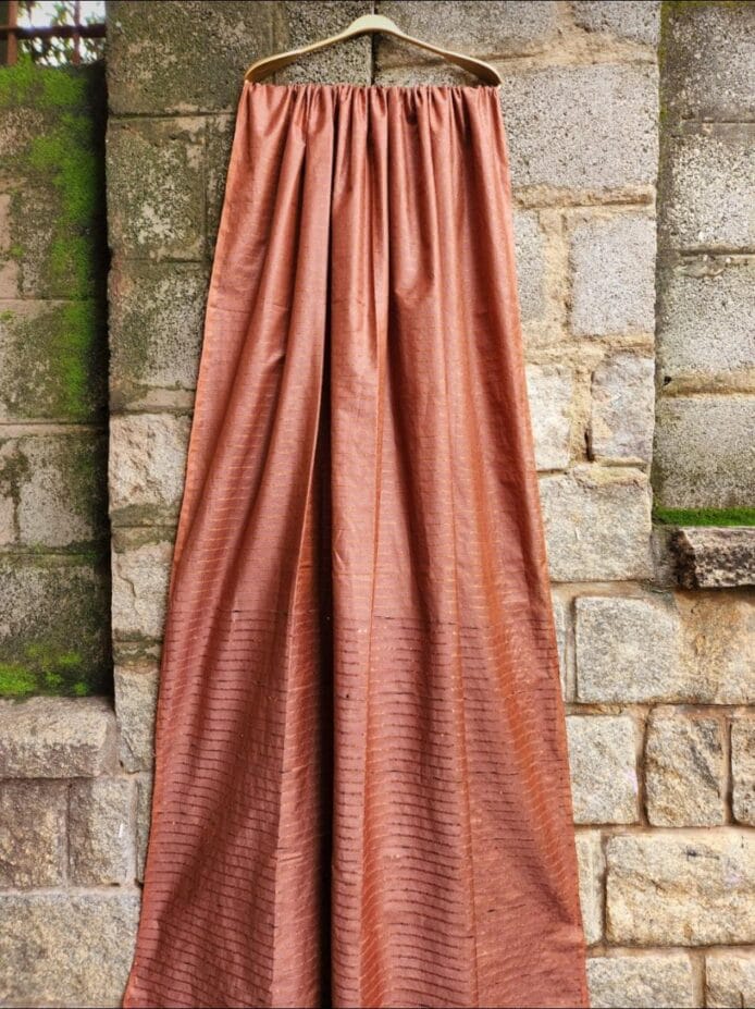 Zari Stripes Semi Silk Saree with Sequence Pallu