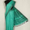 Semi Tussar Silk Sarees with Temple Border Design