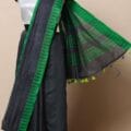 Semi Tussar Silk Sarees with Temple Border Design