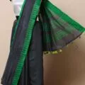 Semi Tussar Silk Sarees with Temple Border Design