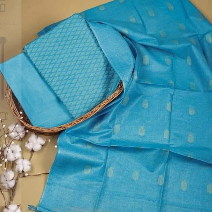 Semi Tussar Silk Churidar Material