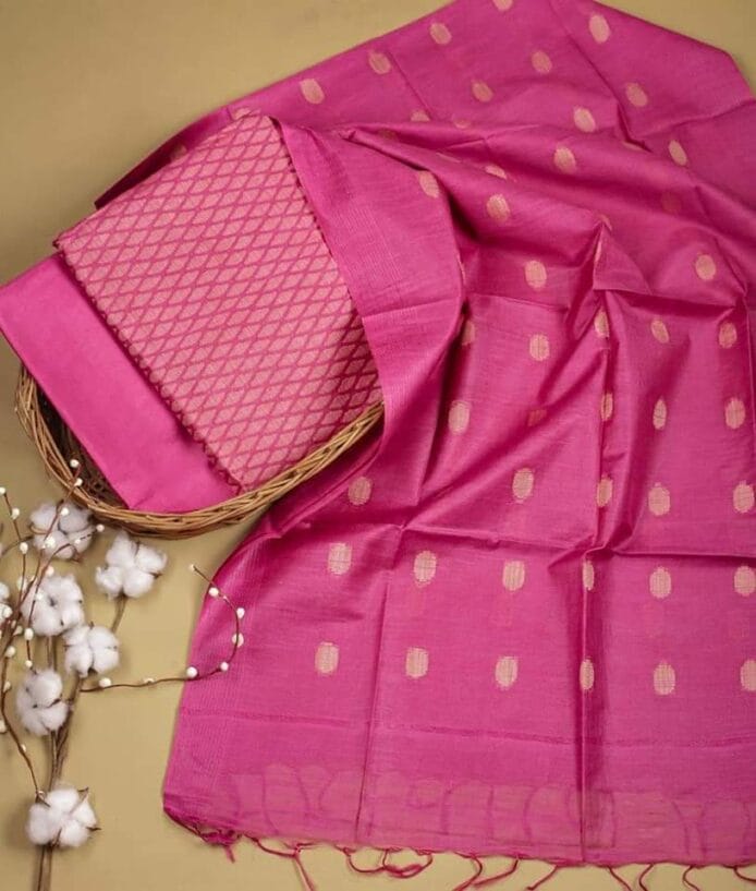 Semi Tussar Silk Churidar Material