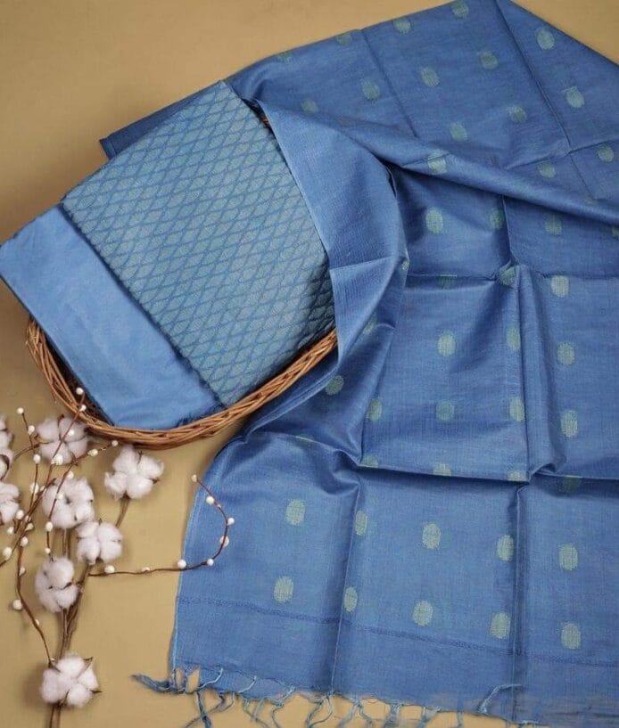 Semi Tussar Silk Churidar Material