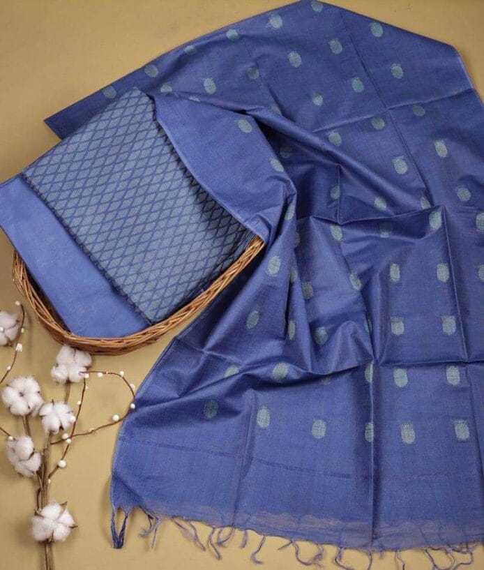 Semi Tussar Silk Churidar Material