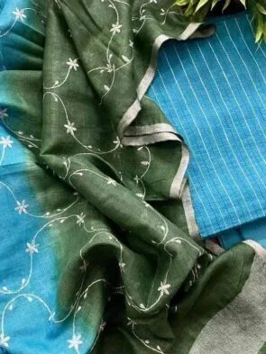 Linen Chikankari Salwar Kameez Material