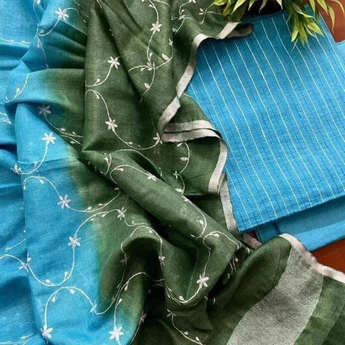 Linen Chikankari Salwar Kameez Material