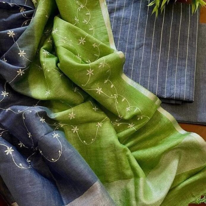 Linen Chikankari Salwar Kameez Material