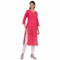 Ikkat Organic Cotton Kurti For Women