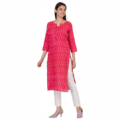 Ikkat Organic Cotton Kurti For Women