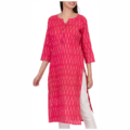 Ikkat Organic Cotton Kurti For Women