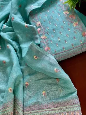 Elegant Linen Salwar Suit - Breathe Easy in Style!