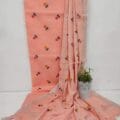 Cotton Salwar Suits with Beautiful Embroidery Designs and Plant Pot on dupatta