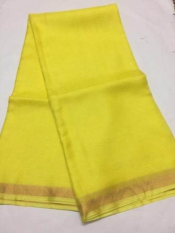 Kota Doria Silk Saree is on the floor