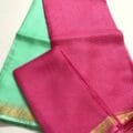 Bhagalpuri Kota Doria Silk Saree is on the floor