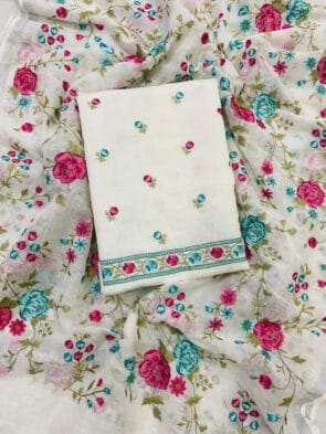 Exclusive Linen Heavy Embroidery Suits Set in the picture - Trending Collection