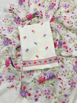 Exclusive Linen Heavy Embroidery Suits Set in the picture - Trending Collection