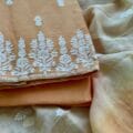 Luxurious Linen Embroidery Suits on the floor