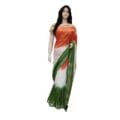 Cotton Linen Tiranga Saree