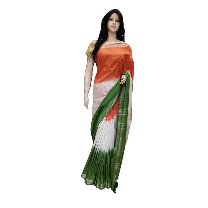 Cotton Linen Tiranga Saree