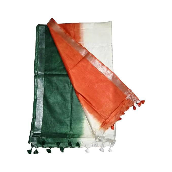 Cotton Linen Tiranga Saree