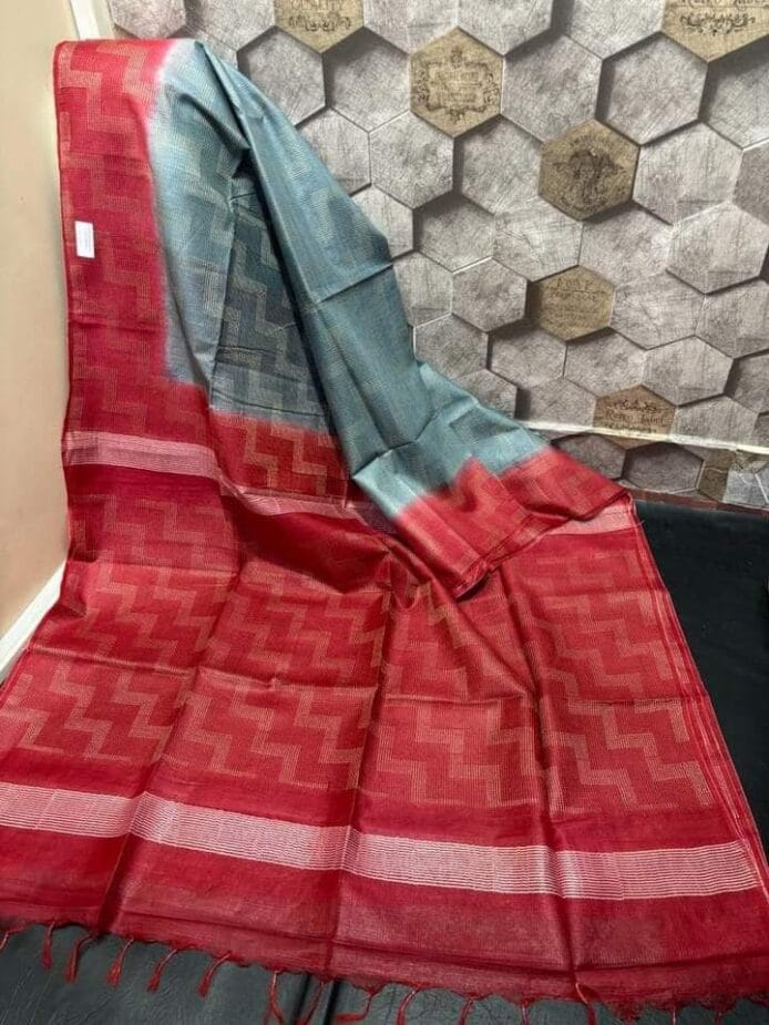 Semi Silk Sarees on the floor