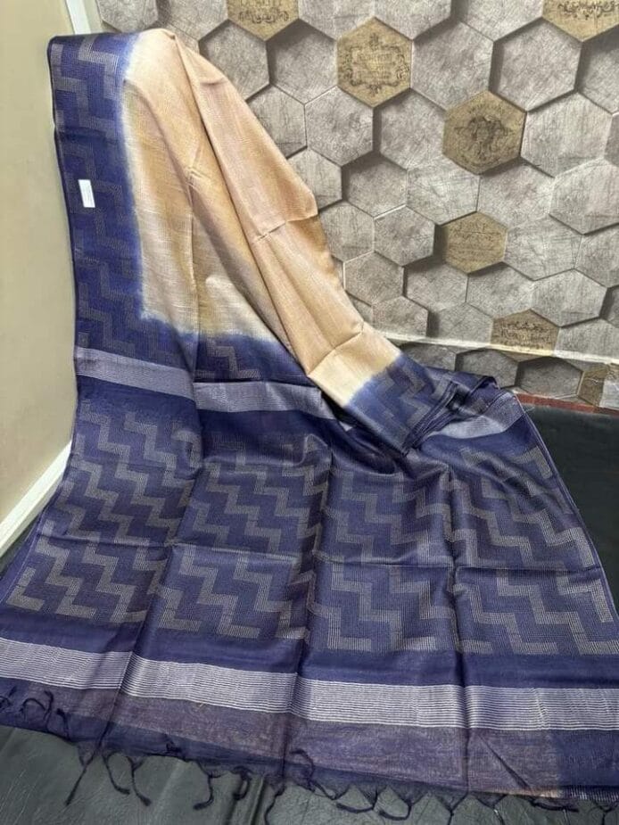 Semi Silk Sarees on the floor