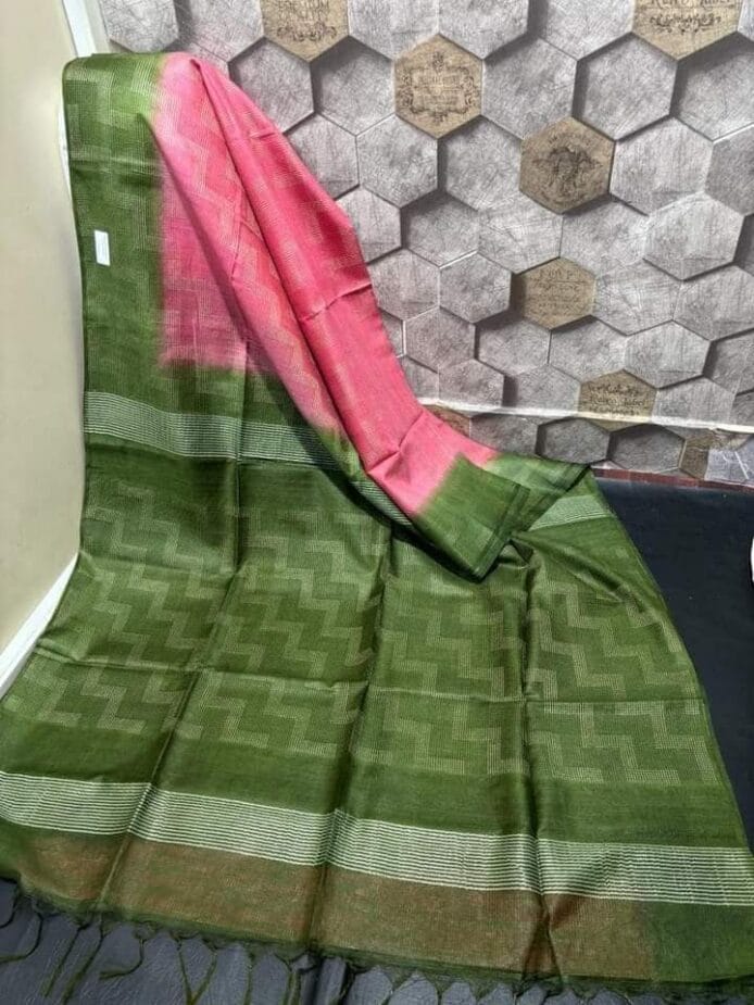 Semi Silk Sarees on the floor
