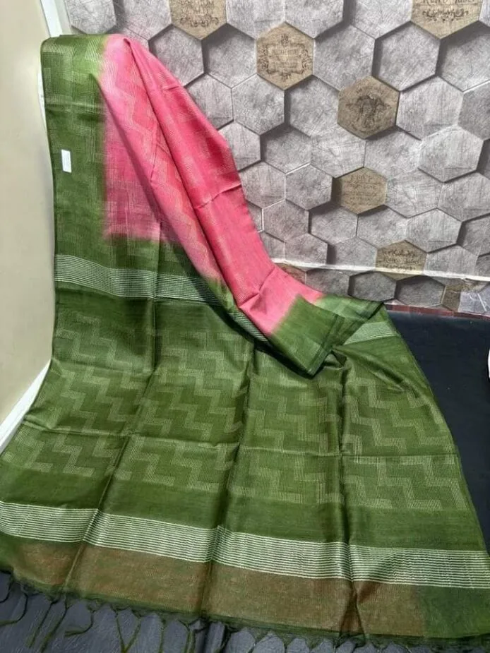 Semi Silk Sarees on the floor
