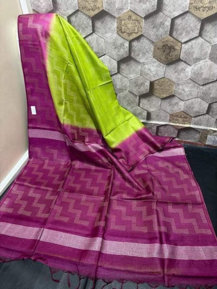 Semi Silk Sarees on the floor