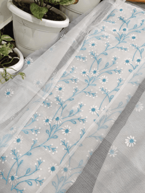 Kota doria silk suits with pot on the floor shooting