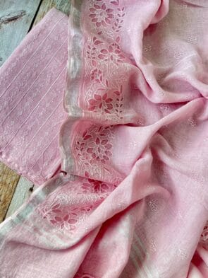 Stunning Linen Cutwork Suit Designs for women
