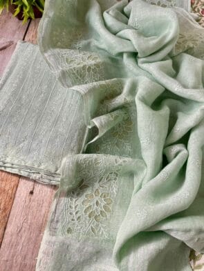 Pure Linen Cutwork Salwar Materia
