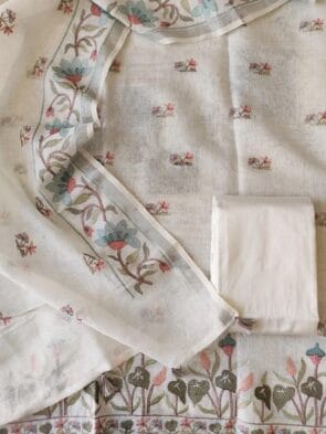 Latest Embroidery Suits Designs shoot on the floor
