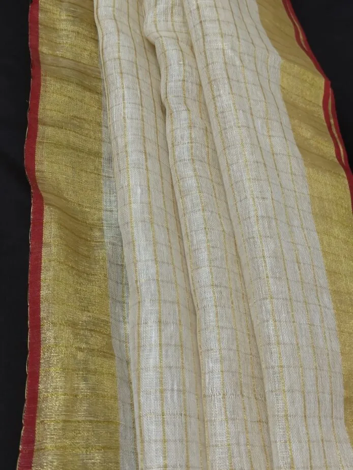 Off-White Onam Sarees for Women on the floor