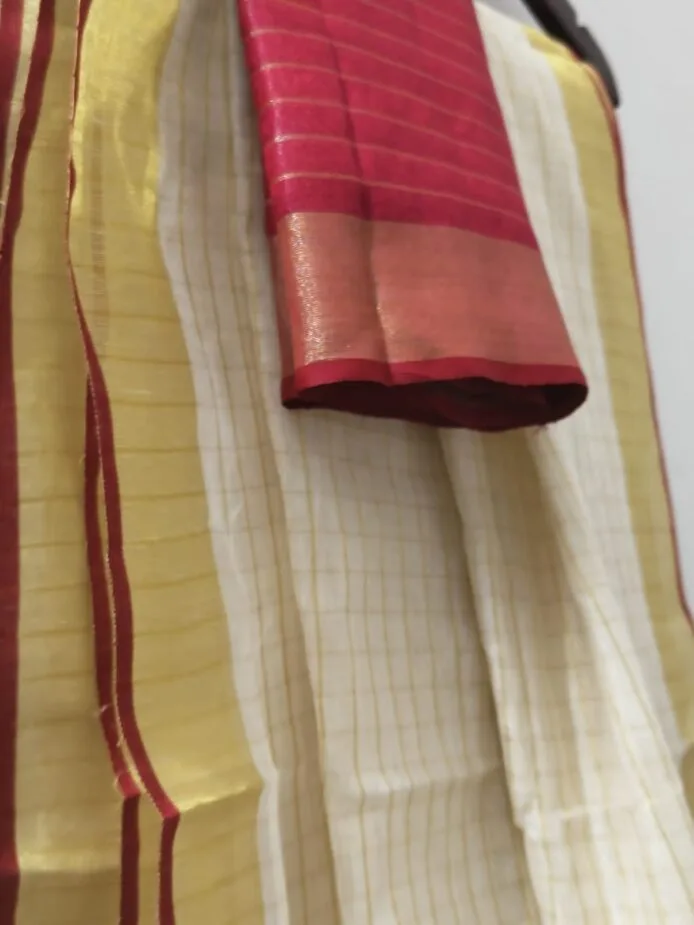 Off-White Onam Sarees for Women on the floor