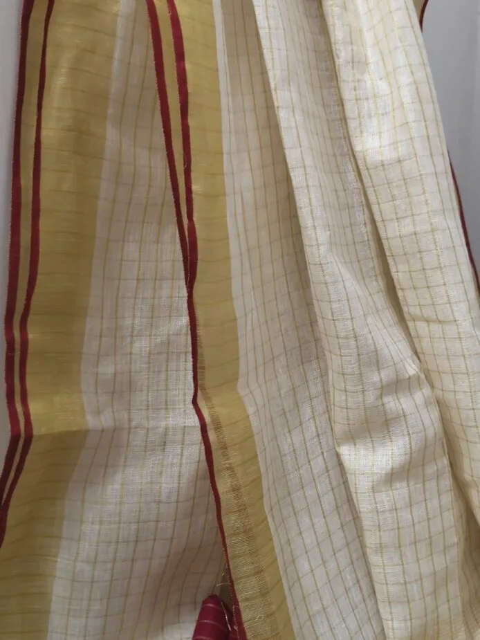 Off-White Onam Sarees for Women on the floor