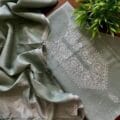 Linen Embroidered Suit for Women shooting on the floor