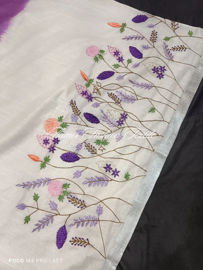 Hand Work Embroidery Saree with Pot click by AFT