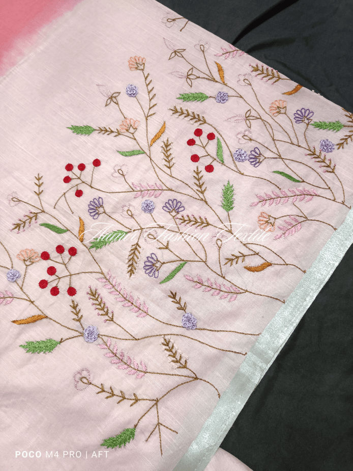 Bridal Hand Work Saree for Wedding with pot click by AFT